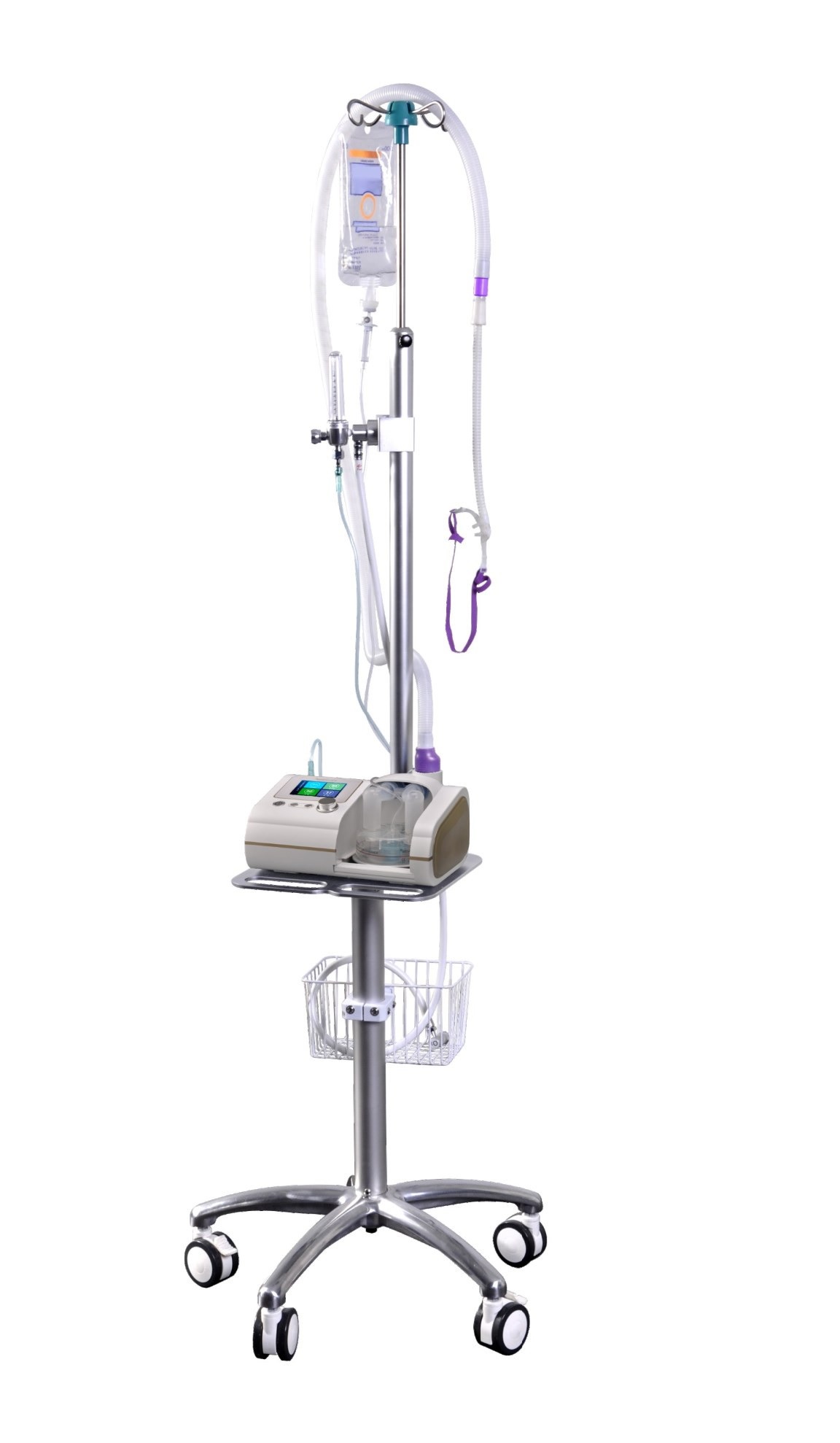 Máy tạo Ôxy dòng cao / Máy thở oxy làm ẩm dòng cao qua canun mũi trong điều trị bệnh nhân suy hô hấp cấp; dùng để hút đàm nhớt; nội soi khí phế quản và đặt nội khí quản (HFNO; HFNC)