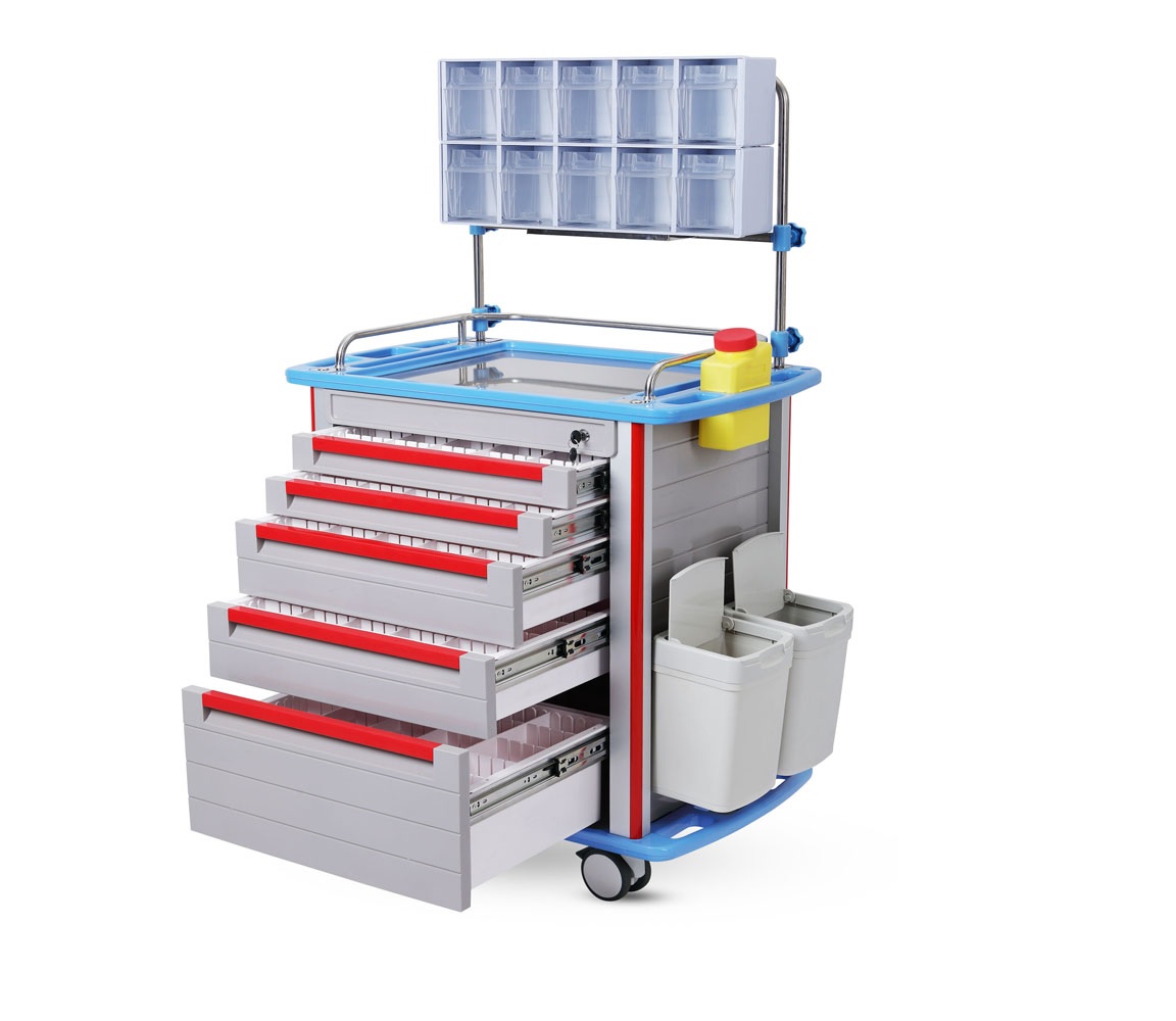 Xe đẩy y tế - Xe đẩy tiêm thuốc dùng trong gây mê và cấp phát thuốc - Anesthesia trolley