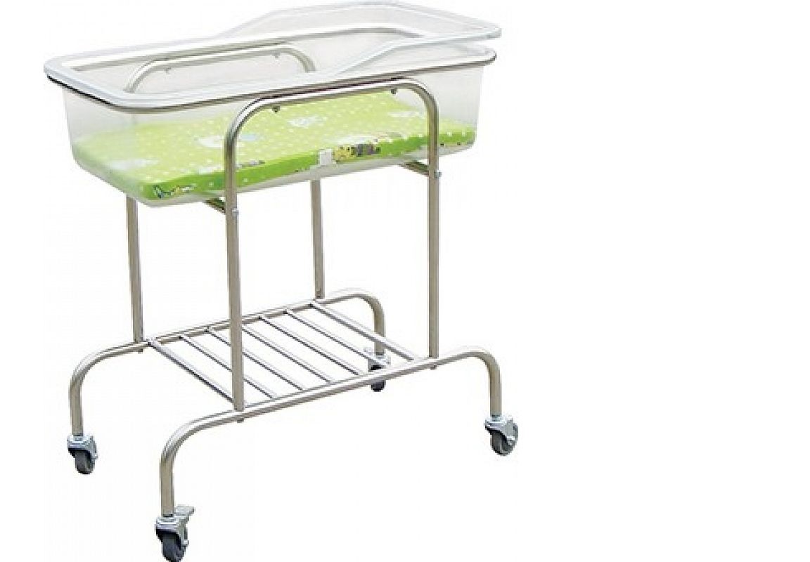 Xe nôi trẻ sơ sinh bằng thép không gỉ - Stainless steel baby bed