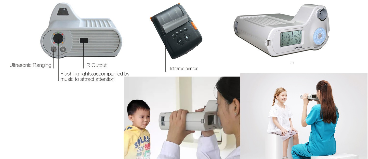 Máy đo khúc xạ kế tự động loại cầm tay giúp kiểm tra nhanh nhất; chính xác nhất rất tiện ích cho trẻ em; trẻ sơ sinh, bệnh nhân khuyết tật