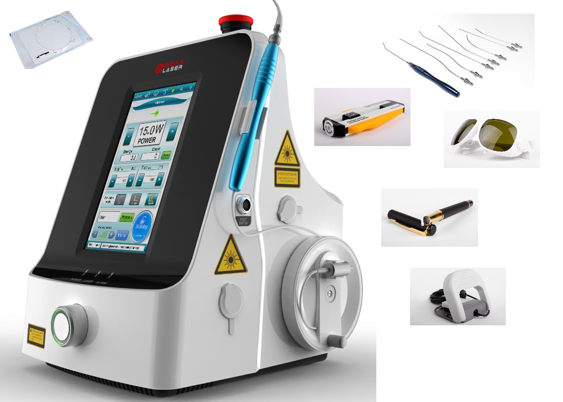 Máy cắt đốt Diode Laser dùng trong phẫu thuật Tai Mũi Họng với công suất 15W và bước sóng 980nm