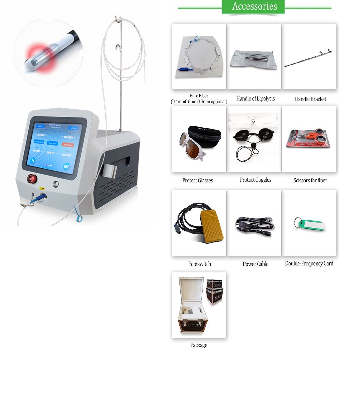 Máy phẫu thuật cắt trĩ; đường rò rĩ hậu môn bằng công nghệ Diode laser 02 bước sóng 980nm & 1470nm