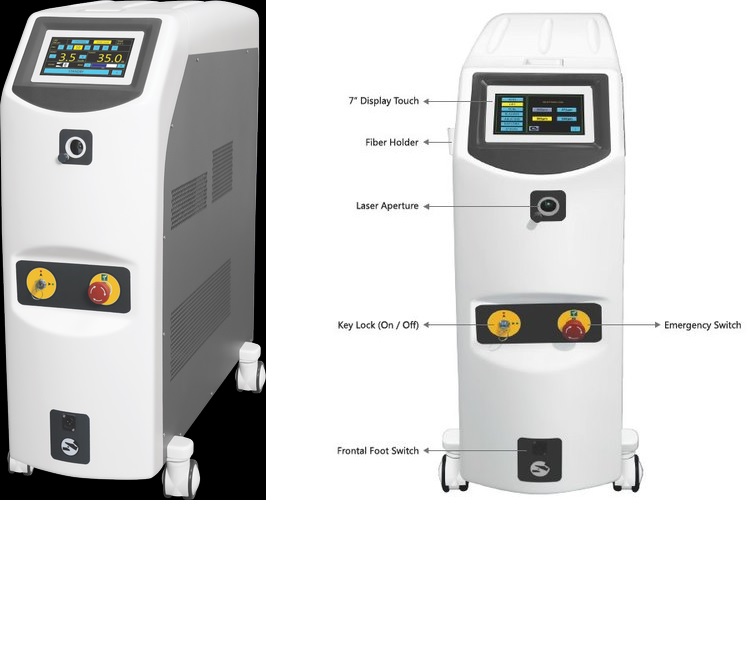 Máy tán sỏi niệu quản ngược dòng bằng YAG Laser; tán sỏi bàng quang; tán sỏi thận qua da (PCNL) với màn hình cảm ứng