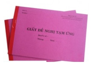 Giấy đề nghị tạm ứng