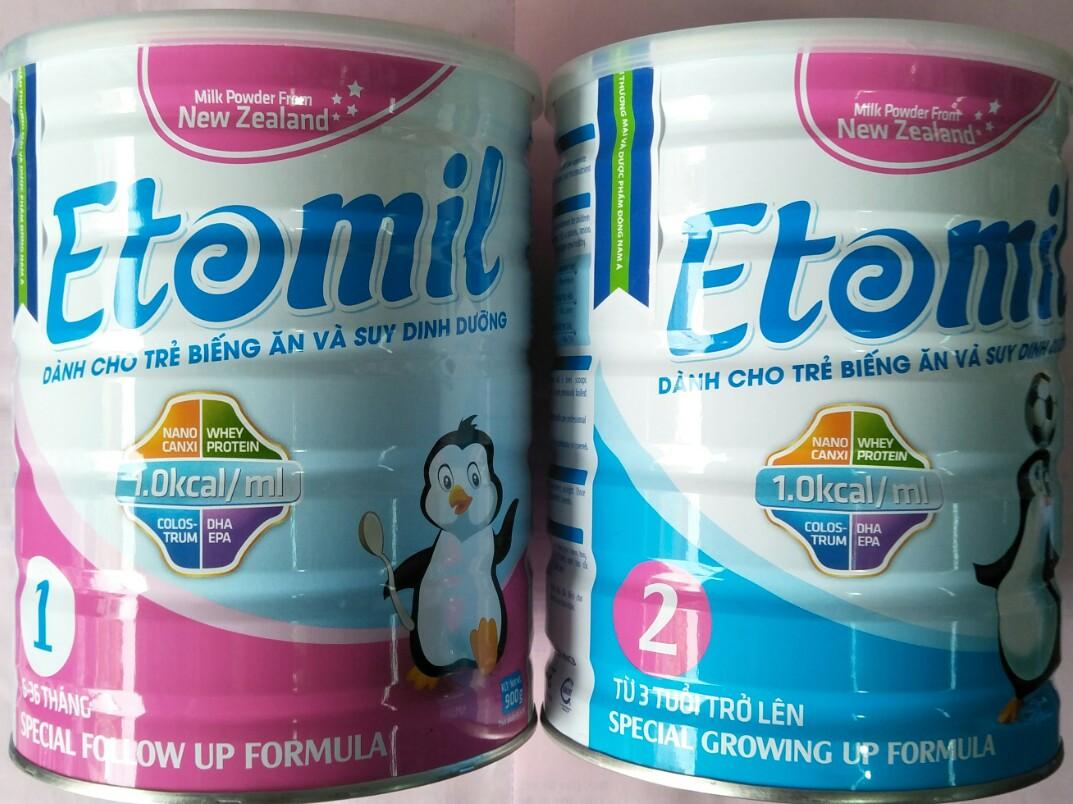 Sữa Etomil 1 & Etomil 2 (Sữa dành cho trẻ biếng ăn và suy dinh dưỡng)