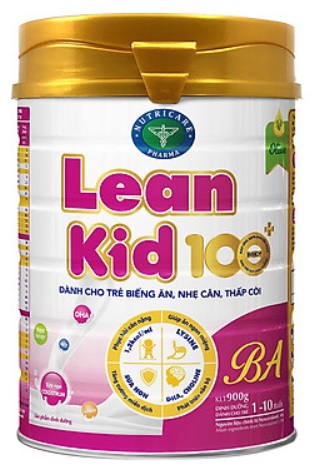 Sữa LeanKid 100+ BA (Sữa đặc hiệu dành cho trẻ biếng ăn; nhẹ cân; thấp còi;  ….)