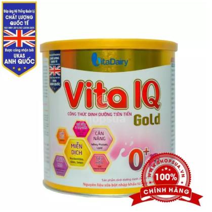 Sữa Vita IQ Gold 0+; 1+; 2+ (Sữa đặc hiệu dùng cho trẻ từ 0 tháng -> 36 tháng tuổi; giúp trẻ tăng trưởng về cân nặng, chiều cao, hệ miễn dịch và tiêu hóa tốt hơn)