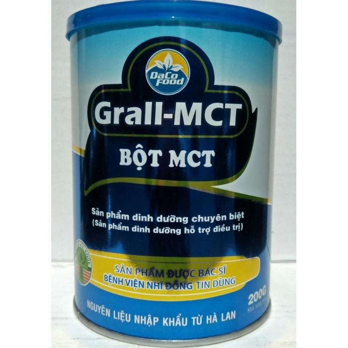 Bột Dinh Dưỡng Grall-MCT (sản phẩm dinh dưỡng hỗ trợ điều trị cho trẻ sinh non, bệnh lý gan, bệnh lý tụy, tiêu chảy do muối mật, hội chứng ruột ngắn; trẻ chậm tăng cân, suy dinh dưỡng và một số bệnh m