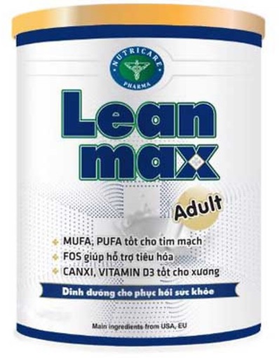 Sữa Lean Max Adult (Sữa đặc hiệu dành cho người lớn giúp hỗ trợ hệ tiêu hóa; tốt cho tim mạch; tốt cho xương; ….)