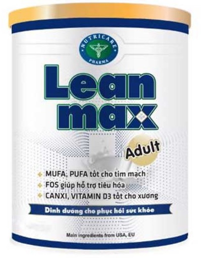 Sữa Lean Max Adult (Sữa đặc hiệu dành cho người lớn giúp hỗ trợ hệ tiêu hóa; tốt cho tim mạch; tốt cho xương; ….)