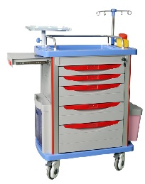 Xe đẩy tiêm thuốc dùng trong cấp cứu và cấp phát thuốc
